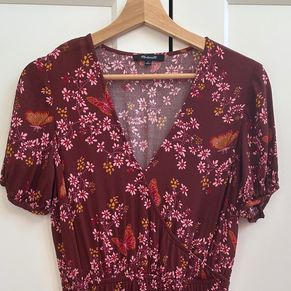 Madewell Ruffle-Wrap Dress in Windowbox Floral - Picture 1 of 3